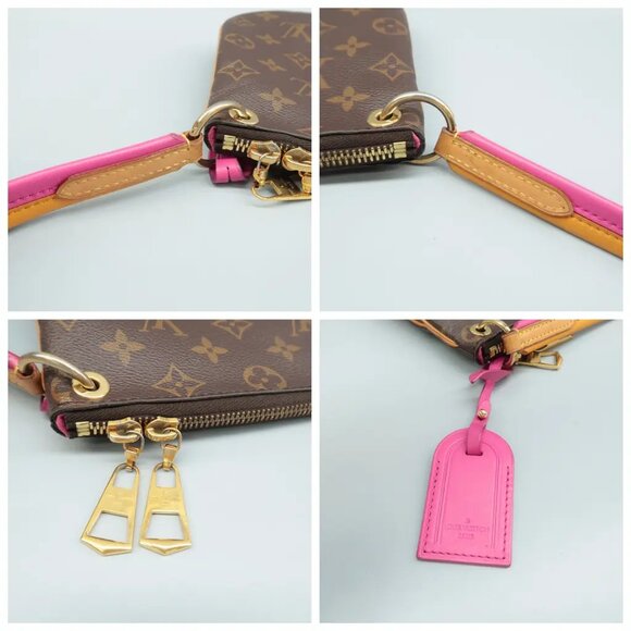 100% Authentic Louis Vuitton Lorette Brown Monogram Canvas Shoulder Bag - Picture 8 of 12